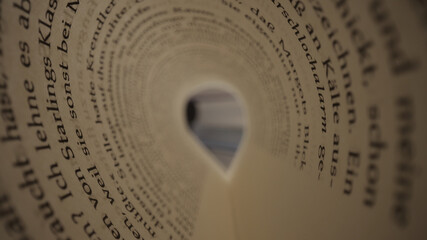 macro shot over the pages of a book - studio photography