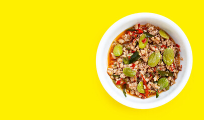 Stir fried chicken with stink beans and shrimp paste