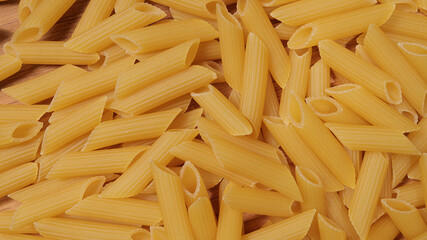 Italian pasta in top-down close up view - beautiful background - studio photography