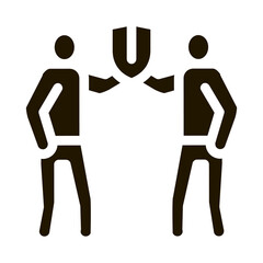 racial protection glyph icon vector. racial protection sign. isolated symbol illustration