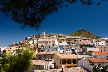 Overview of the municipality of Planes, Alicante, Spain