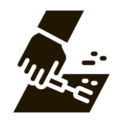 leatherworker sewing machine glyph icon vector. leatherworker sewing machine sign. isolated symbol illustration