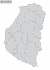 Entre Rios province administrative map
