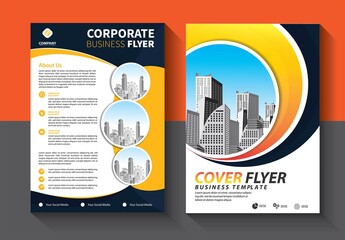 Brochure design, cover modern layout, annual report, poster, flyer in A4 with colorful triangles, geometric shapes for tech, science, market with light background