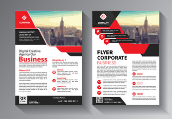 Brochure design, cover modern layout, annual report, poster, flyer in A4 with colorful triangles, geometric shapes for tech, science, market with light background