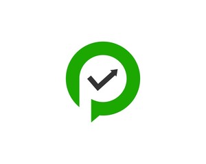 circle p check value logo