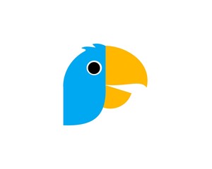 simple parrot head vector