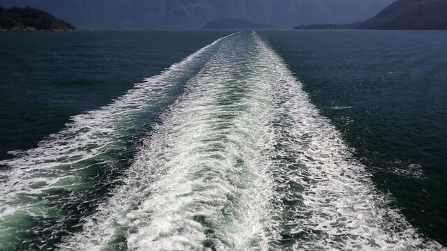  Behind Cruise Ship Ferry Boat Wake