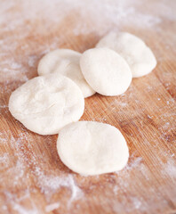 Fototapeta na wymiar White dough