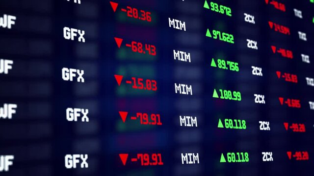 Stock exchange market business concept 3D 4K Loop Background. Stock market and business investment graph chart. Trending bullish forex index and stock market graph, stock market and economic growth.