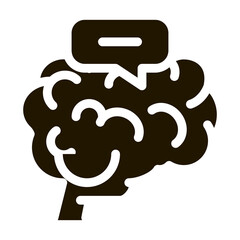 dementia brain glyph icon vector. dementia brain sign. isolated symbol illustration