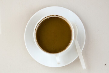 cup of coffee on table