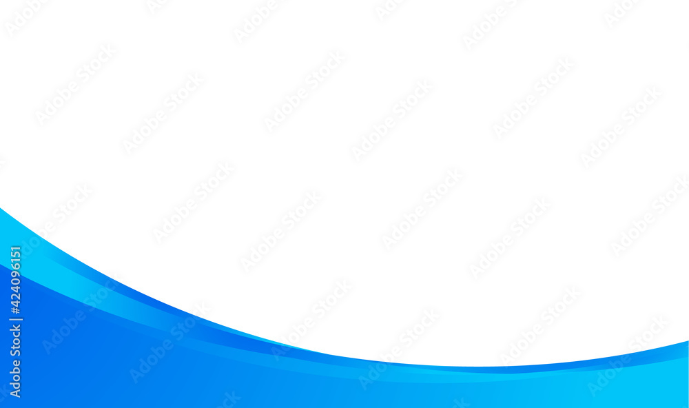 Poster abstract blue curve shape design for template