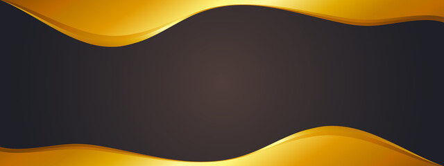 Abstract gold curve shape design for template
