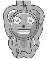 Illustration of the Petrified Time Mascot cartoon character