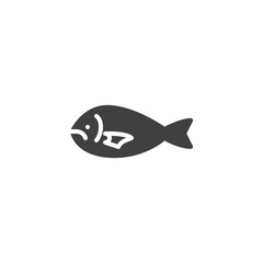 Fish food vector icon
