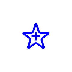 Asterisk and plus sign inside icon illustration