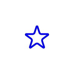 Obraz premium Asterisk is blue, bookmark sign illustration