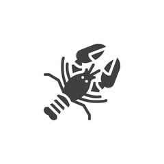 Lobster seafood vector icon