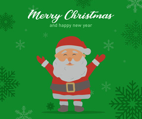 Funny happy Santa Claus