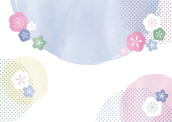 plum frame with watercolor texture