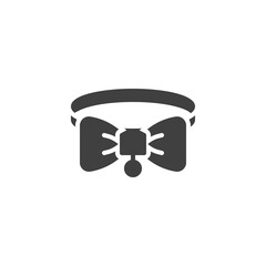 Pet collar vector icon