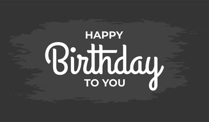 Fototapeta na wymiar happy birthday typographic font elegant birthday card Congratulations