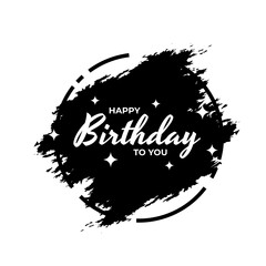 happy birthday typographic font elegant birthday card Congratulations