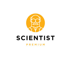 Scientist logo design vector template