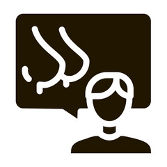 human speak about boobs glyph icon vector. human speak about boobs sign. isolated symbol illustration