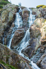 The largest and highest waterfall in Poland with the High Tatras