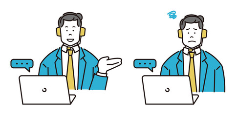 人物　ビジネス　テレワーク　オンライン