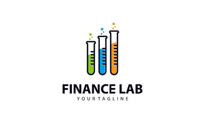 Logo design lab and financial vector template