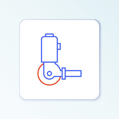 Line Angle grinder icon isolated on white background. Colorful outline concept. Vector