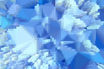 Abstract cube 3d extrude background,  wallpaper art.
