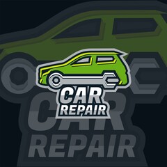 illustration vector graphic of auto repair shop esport logo for company