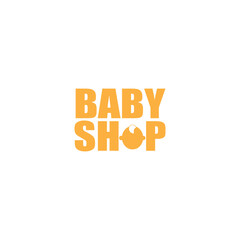 simple baby supply store vector logo