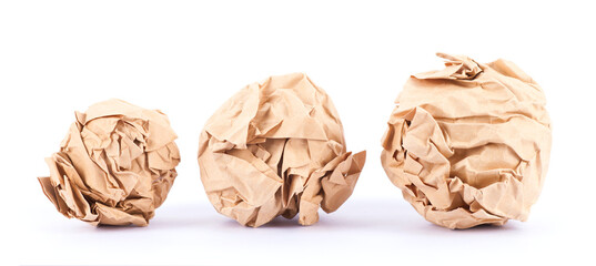 Crumpled paper ball