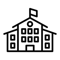 School building icon