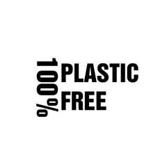 100 % plastic free emblem for packaging eco-friendly