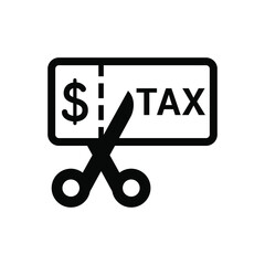 Tax cut icon