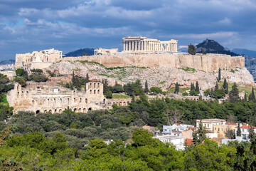 Naklejka premium Acropolis of Athens in Acropolis Hill at Sunny day, Greece.