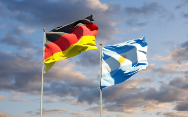 Flags of Germany and Argentina.