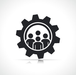 Vector business work team icon