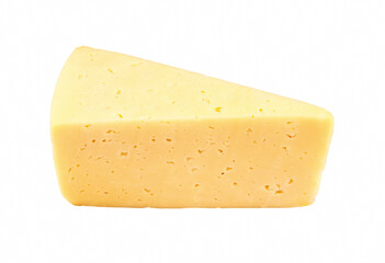 Cheese block isolated on white background