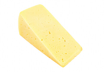 Cheese block isolated on white background