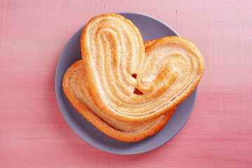 Palmiers, puff pastry cookie