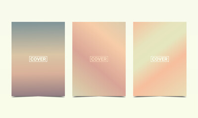 Set of abstract colorful background. Beautiful gradation color background, for poster flyer banner backdrop. Illustration vector