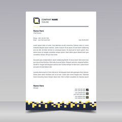 Letterhead design template. Modern, creative, clean, business style letterhead design templates for company project. Illustration vector