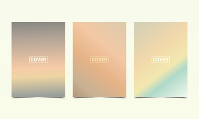 Fototapeta premium Set of beautiful gradient color background. Colorful background for banner flyer poster. Illustration vector